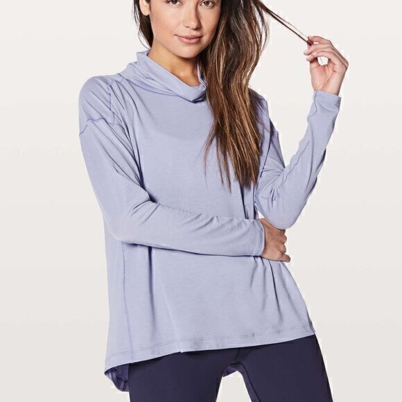 lululemon athletica Tops - Lululemon Women's 12 Long Sleeve Top Cowl Neck Lavender Athletic‎ Pullover
